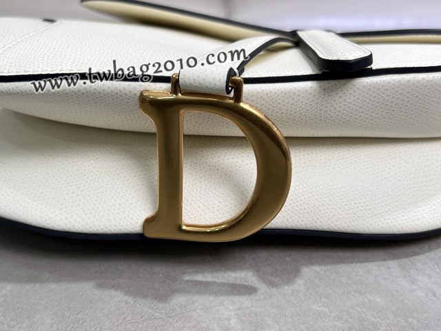 Dior专柜经典马鞍包迪奥高仿原单白色大号马鞍包腋下肩背包 djfk1633